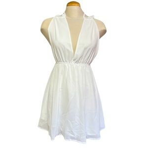 White Medium Zaful Swimsuit Coverup